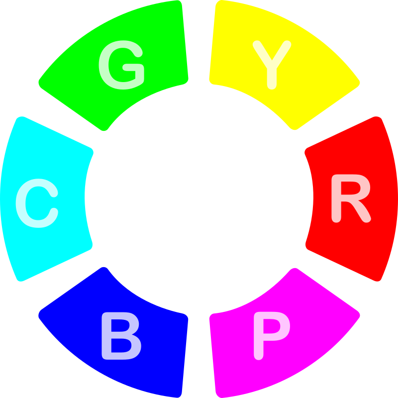 Simplified Color Wheel Graphic PNG