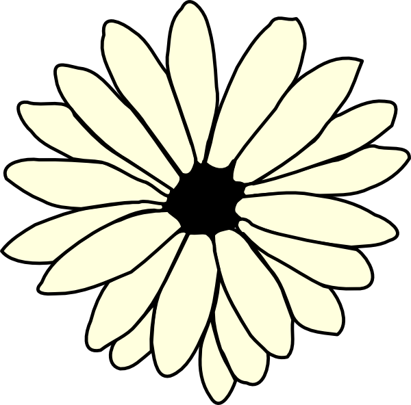 Simplified Daisy Illustration PNG