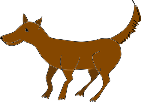 Simplified Dog Silhouette PNG
