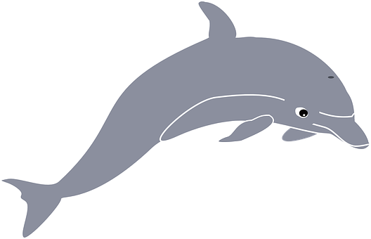 Simplified Dolphin Illustration PNG