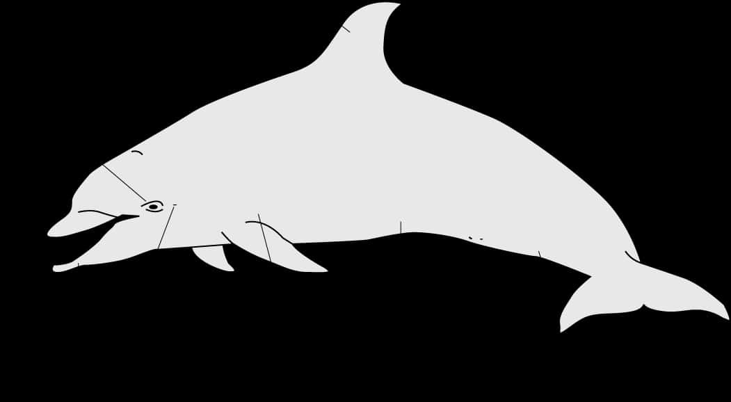 Simplified Dolphin Silhouette PNG