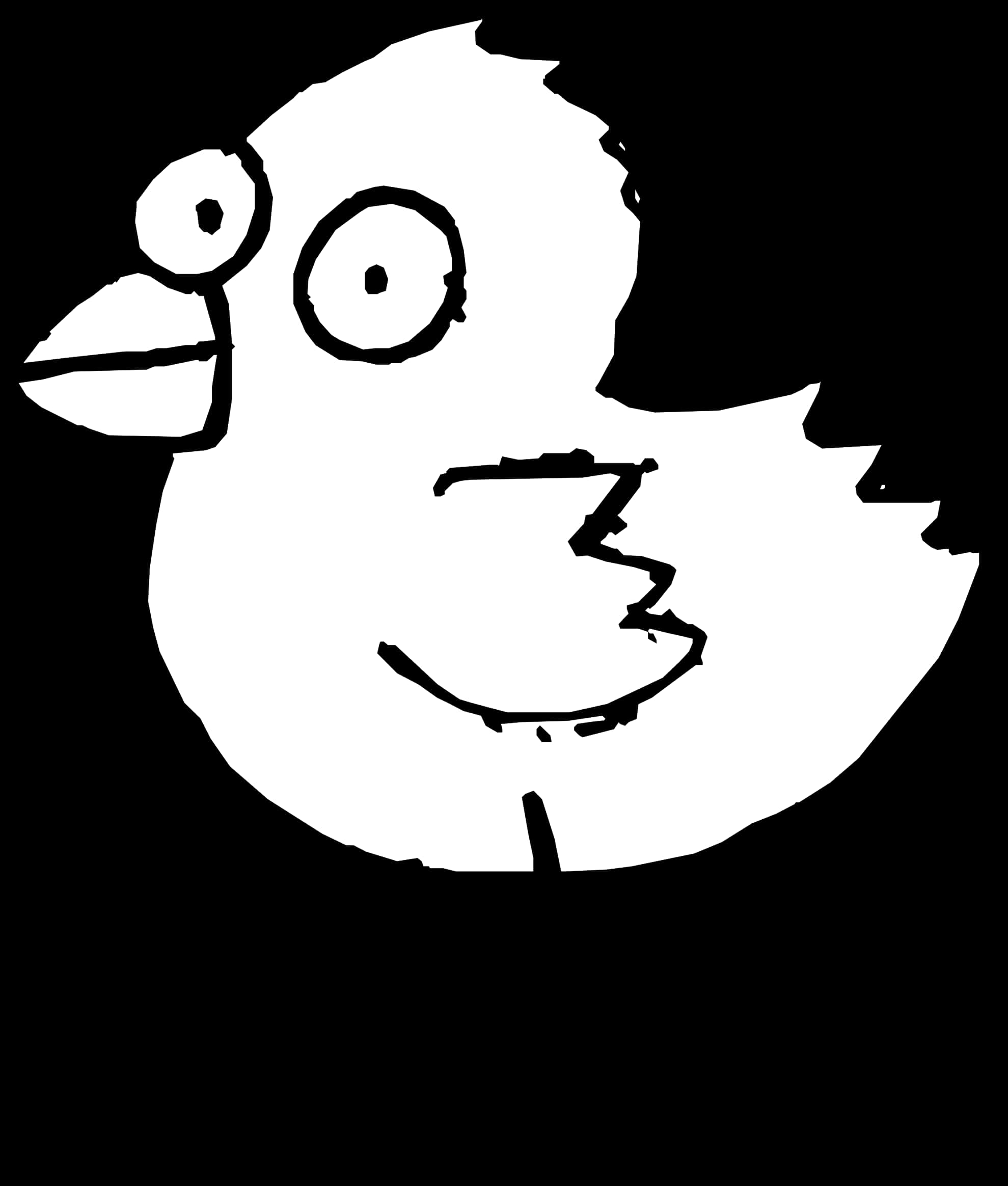 Simplified Dove Drawing PNG