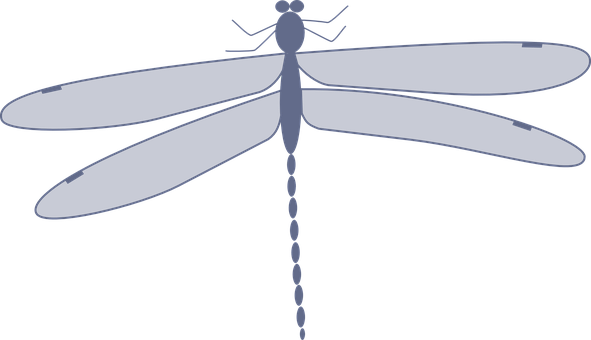 Simplified Dragonfly Silhouette PNG