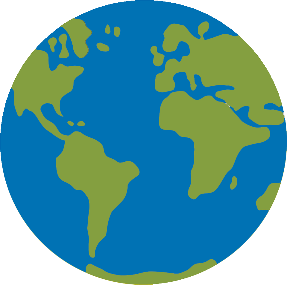 Simplified Earth Clipart Graphic PNG