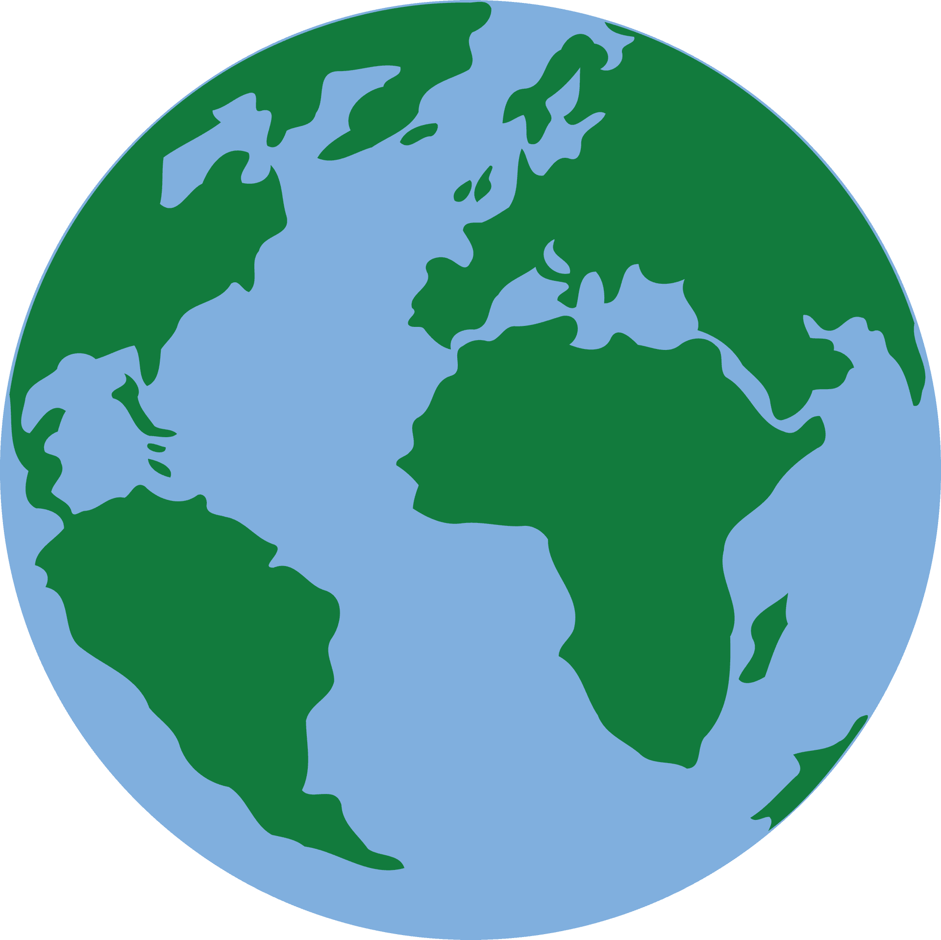 Simplified Globe Clipart PNG