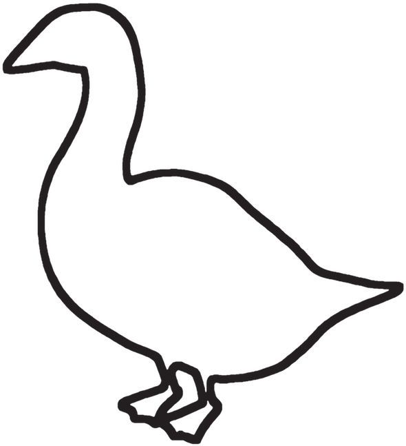 Simplified Goose Silhouette PNG