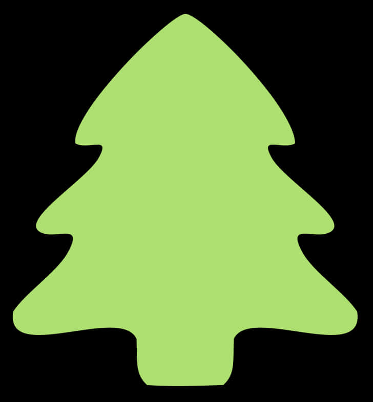 Simplified Green Christmas Tree Graphic PNG
