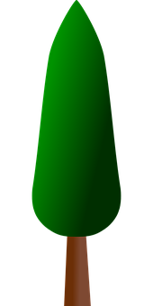 Simplified Green Tree Graphic PNG