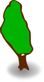 Simplified Green Tree Illustration PNG