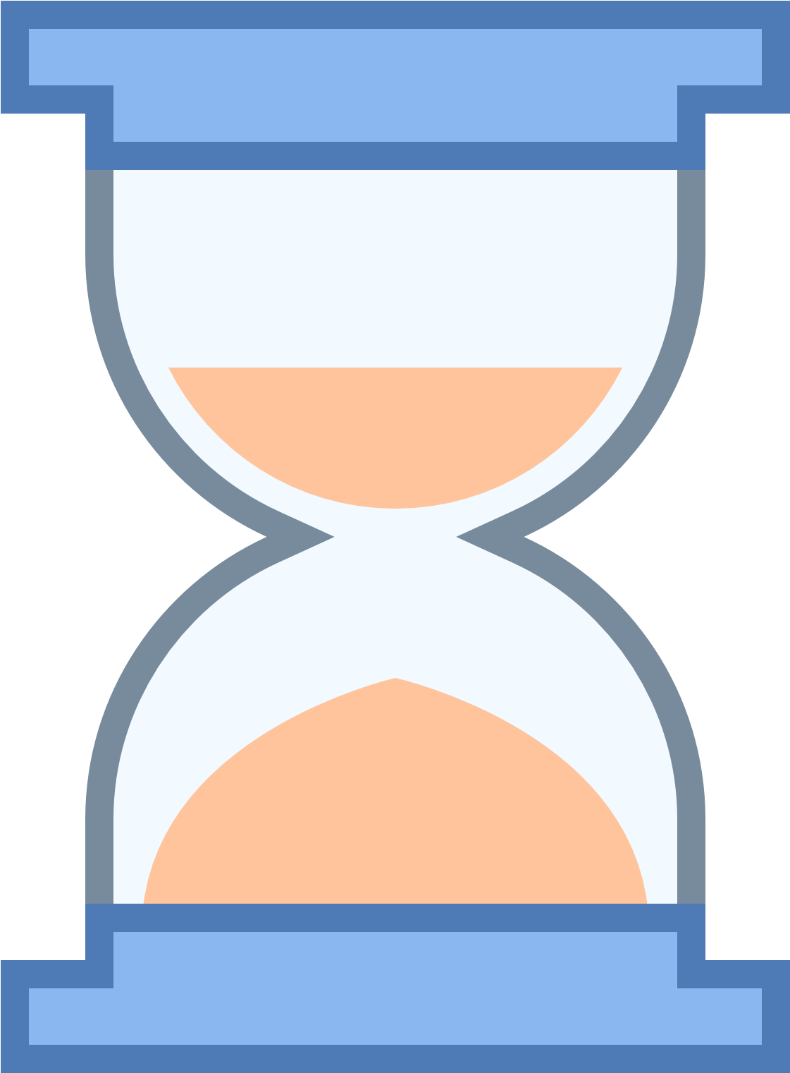 Simplified Hourglass Vector PNG