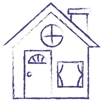 Simplified House Drawing PNG