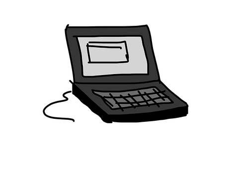 Simplified Laptop Illustration PNG