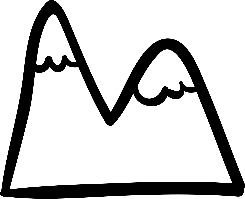 Simplified Mountain Outline PNG