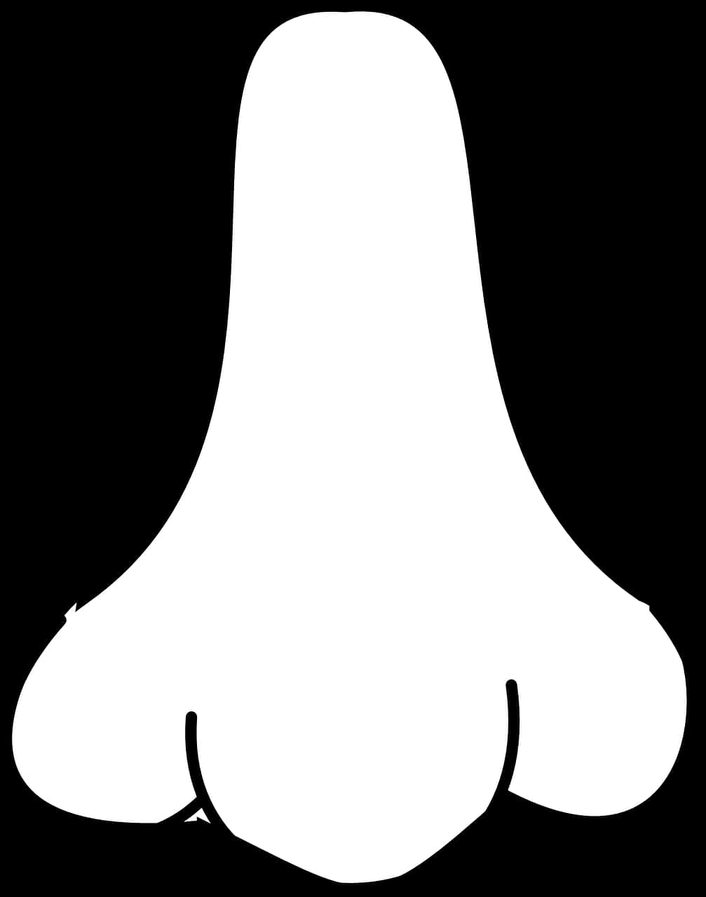 Simplified Nose Outline Graphic PNG