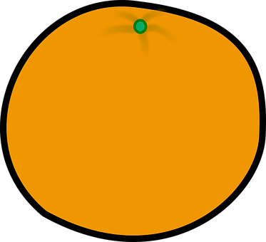 Simplified Orange Illustration PNG