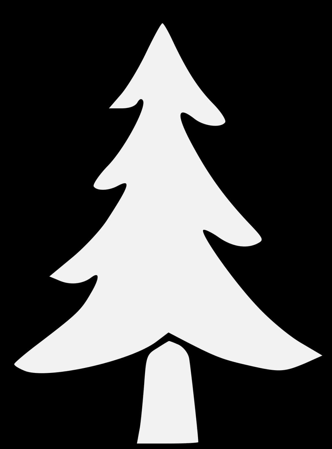 Simplified Pine Tree Graphic PNG