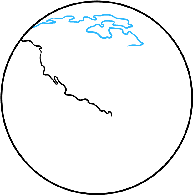 Simplified Planet Earth Drawing PNG