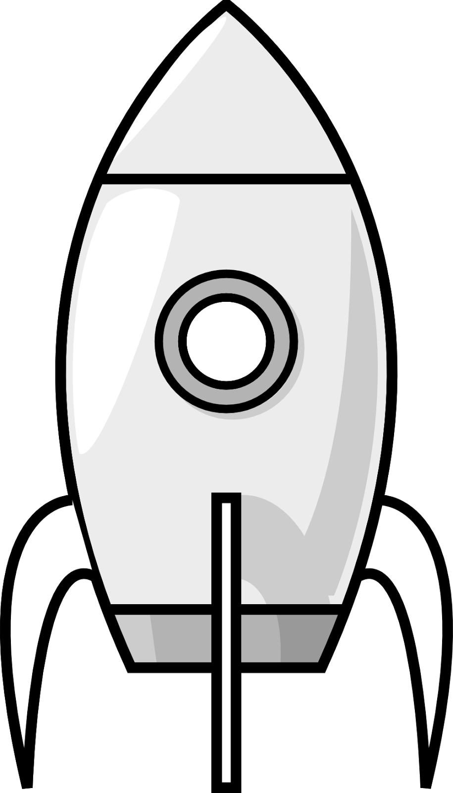 Simplified Rocket Vector Art PNG
