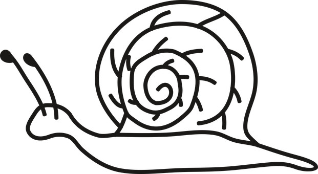 Simplified Snail Silhouette PNG