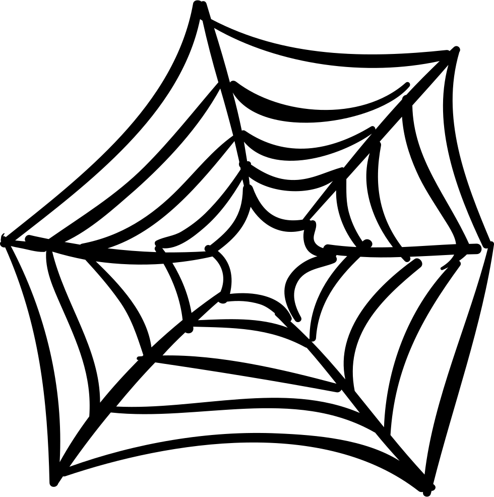 Simplified Spider Web Drawing PNG