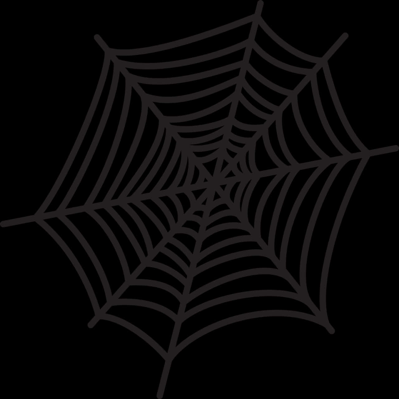 Simplified Spider Web Graphic PNG
