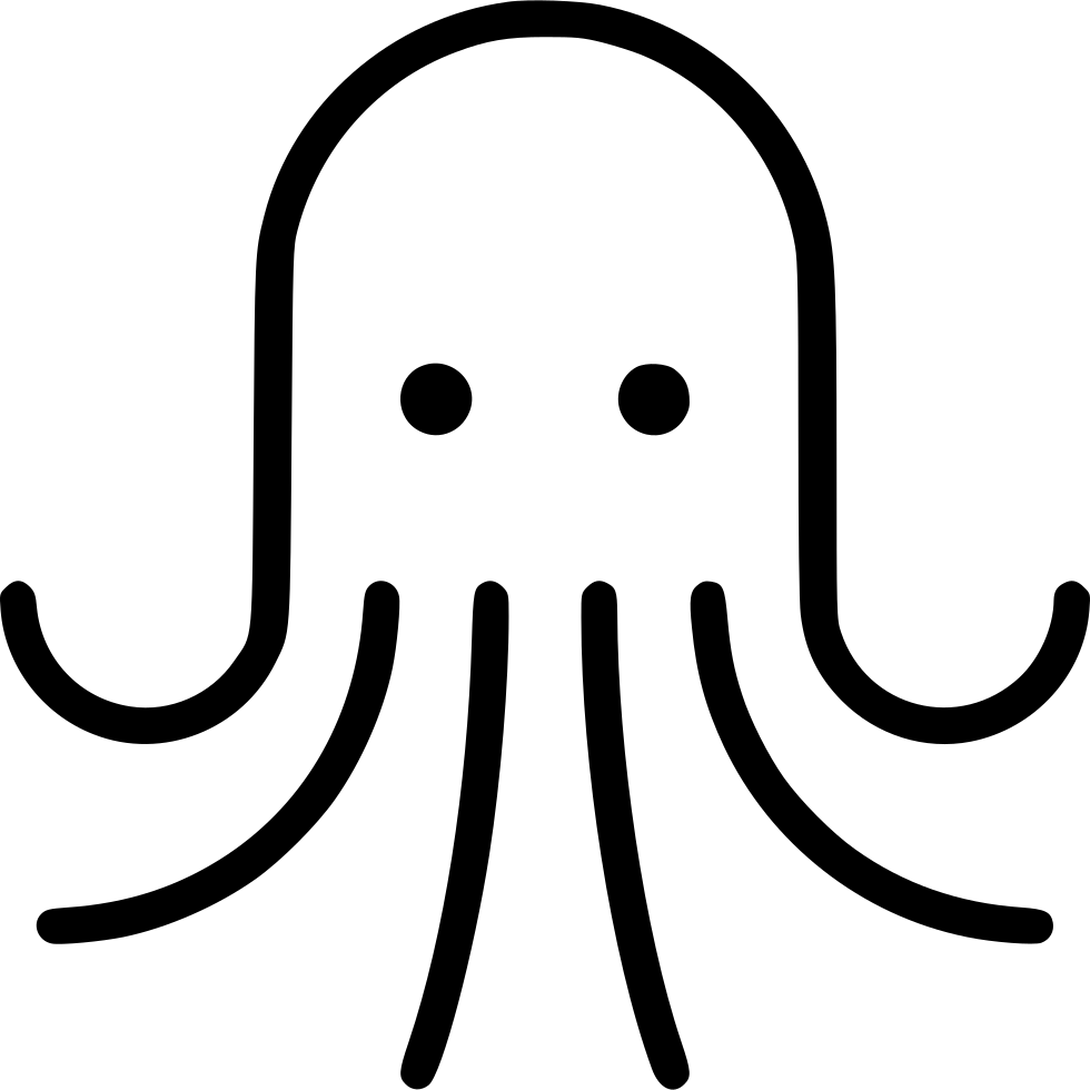 Simplified Squid Icon PNG