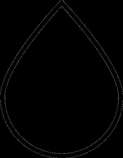 Simplified Tear Drop Outline PNG