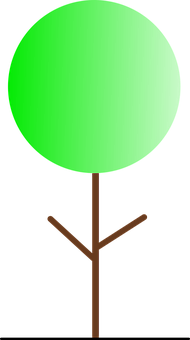 Simplified Tree Graphic PNG