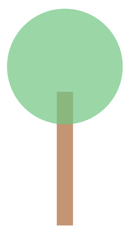 Simplified Tree Graphic PNG