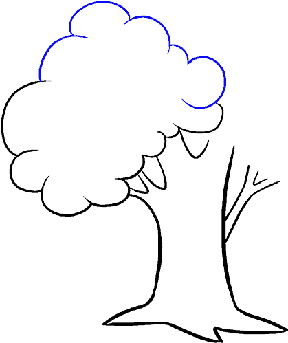 Download Simplified Tree Line Drawing | Wallpapers.com