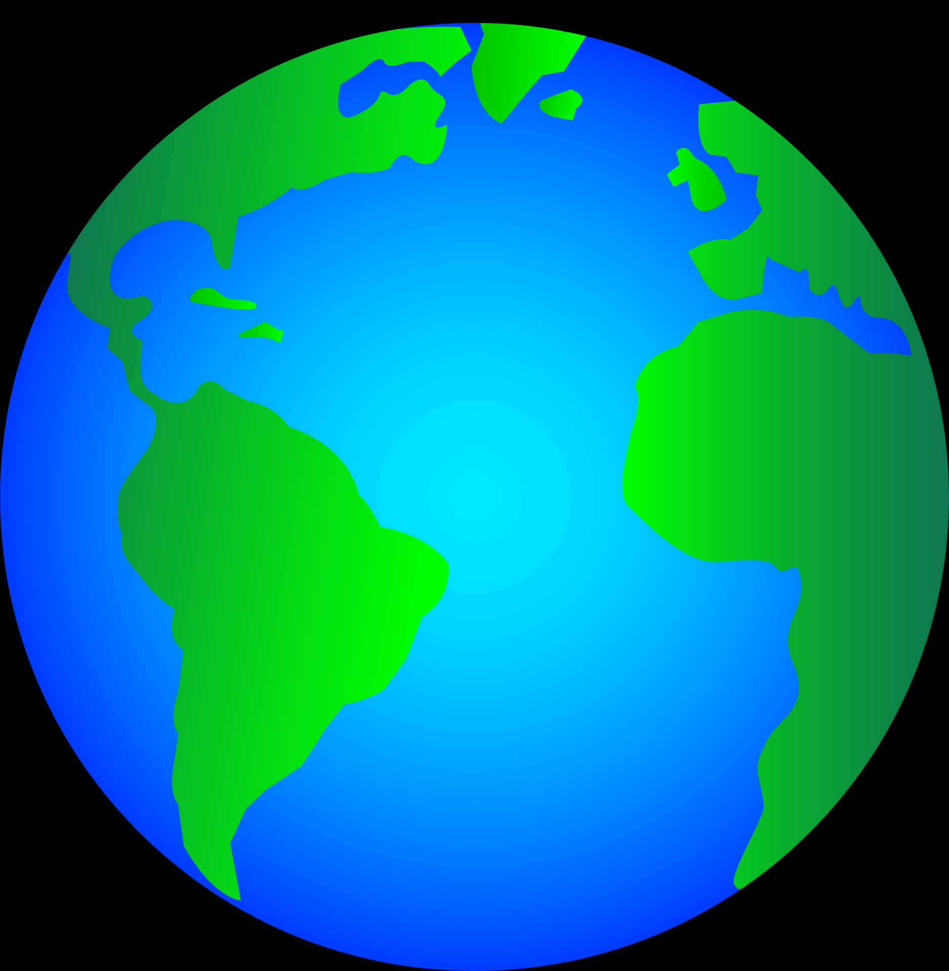 Simplified Vector Globe Graphic PNG