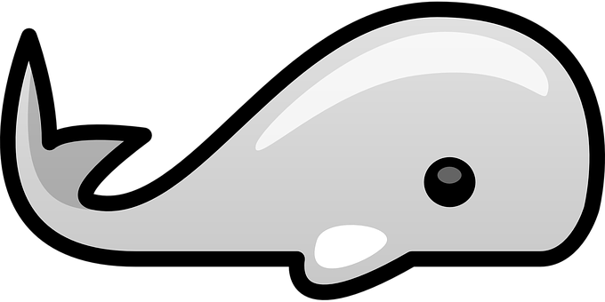 Simplified Whale Icon PNG