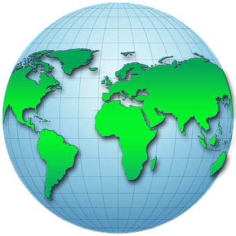 Simplified World Globe PNG