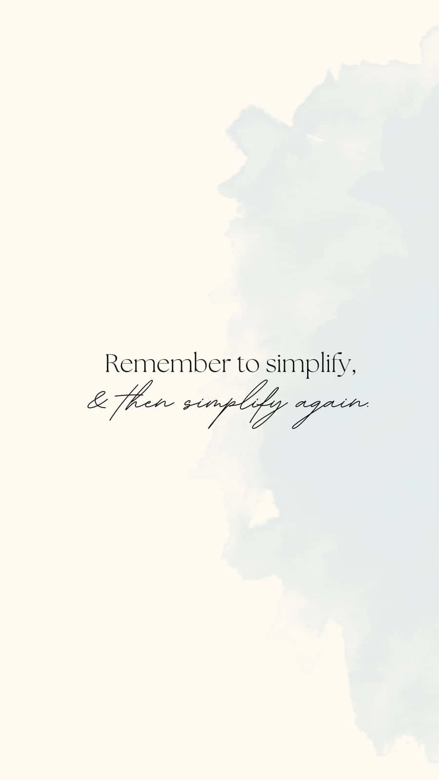 Simplify Inspirational Quote Aesthetic Wallpaper