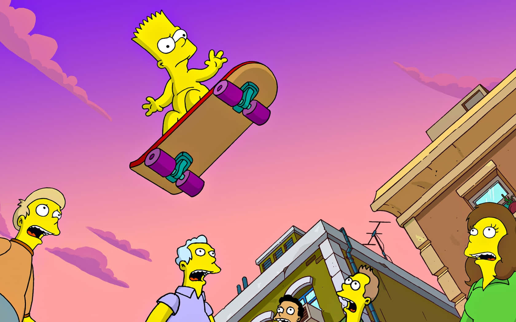 Sød Simpsons æstetisk tema Wallpaper