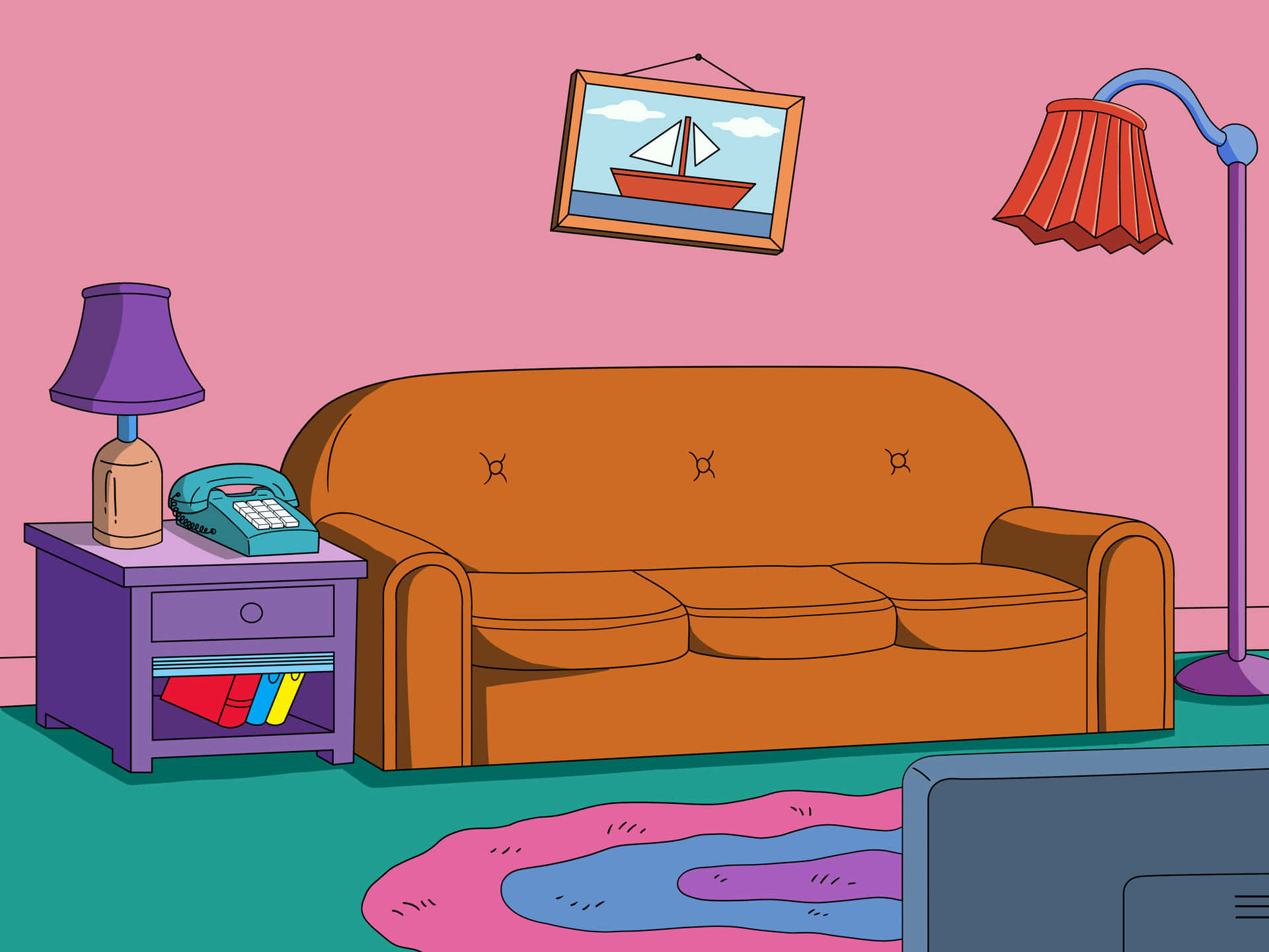 heres what the simpsons house would look like if homer and marge hired an  interior designer  Bedroom redesign Living room redesign Homer and marge