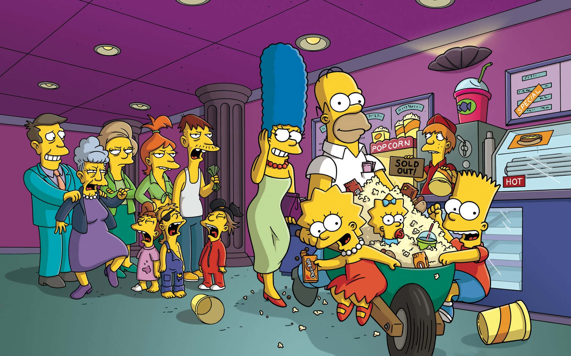 Join the Simpsons for a fun afternoon in the park