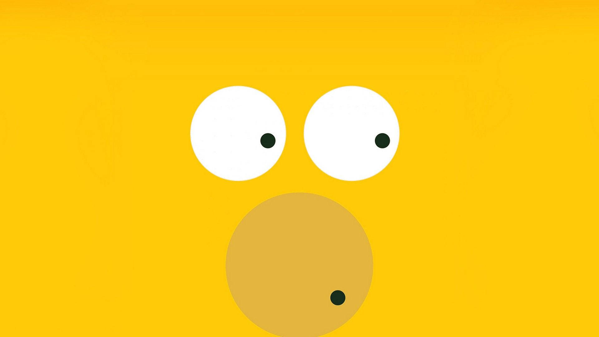 Simpsons Face Cute Yellow Graphic Wallpaper