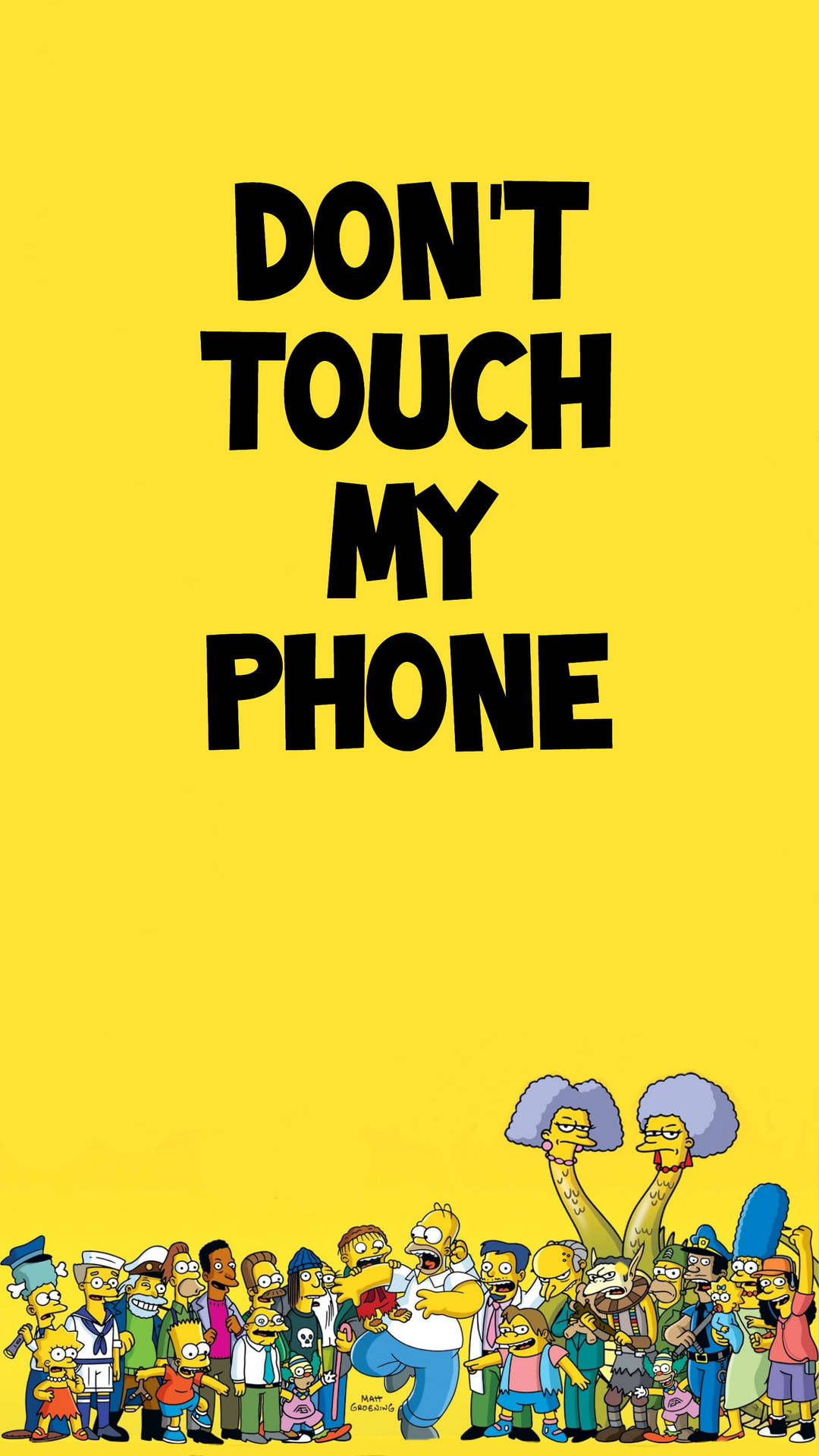 Simpsons Funny Get Off My Phone Wallpaper