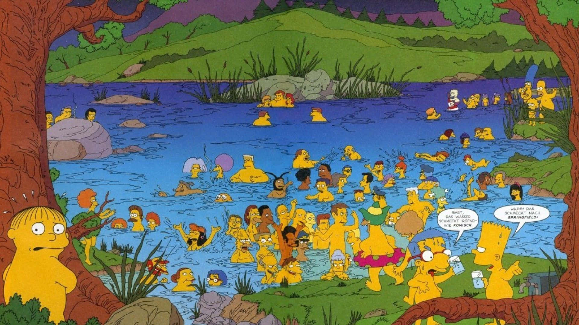 !Nu kan du nyde et verden af Simpsons-tema-computing! Wallpaper