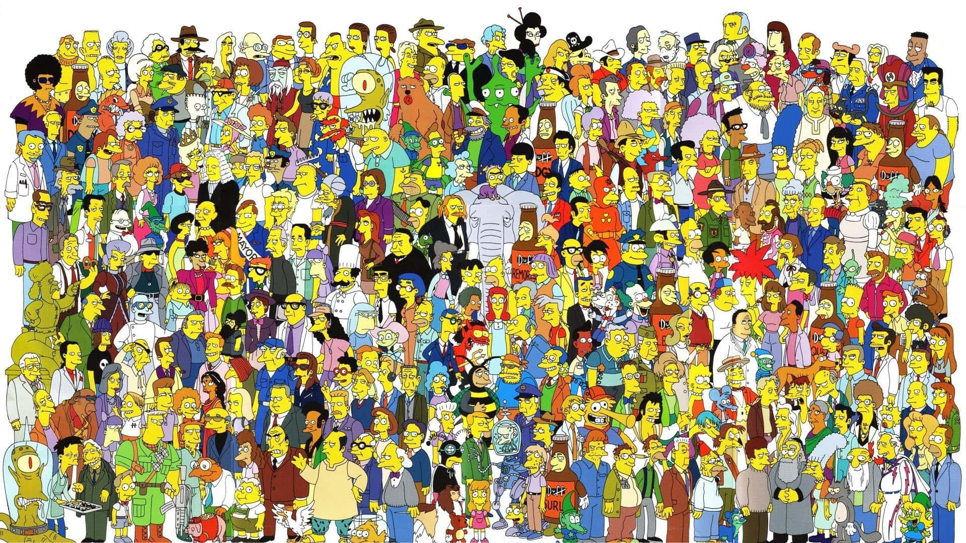 Enjoy a Unique Binging Experience with the Simpsons PC Wallpaper