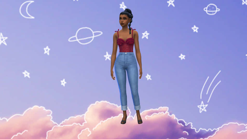 Stars, Moon, Space Sims 4 Cas Background