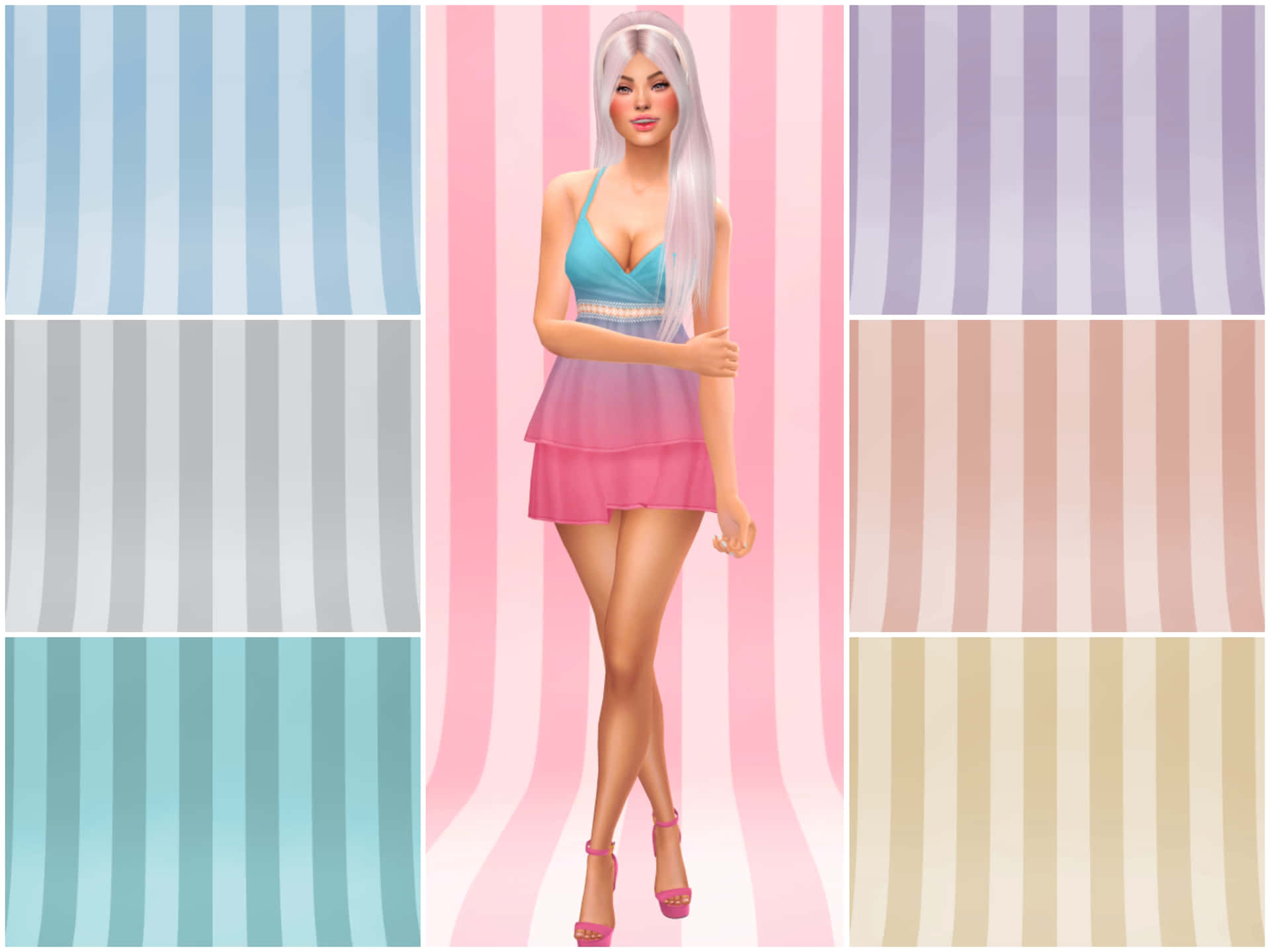 Striped Studio The Sims 4 Cas Background