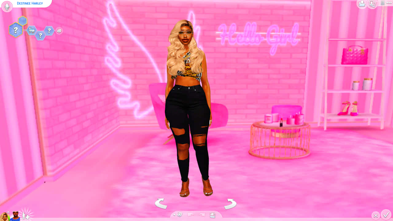 Pink Theme The Sims 4 Cas Background