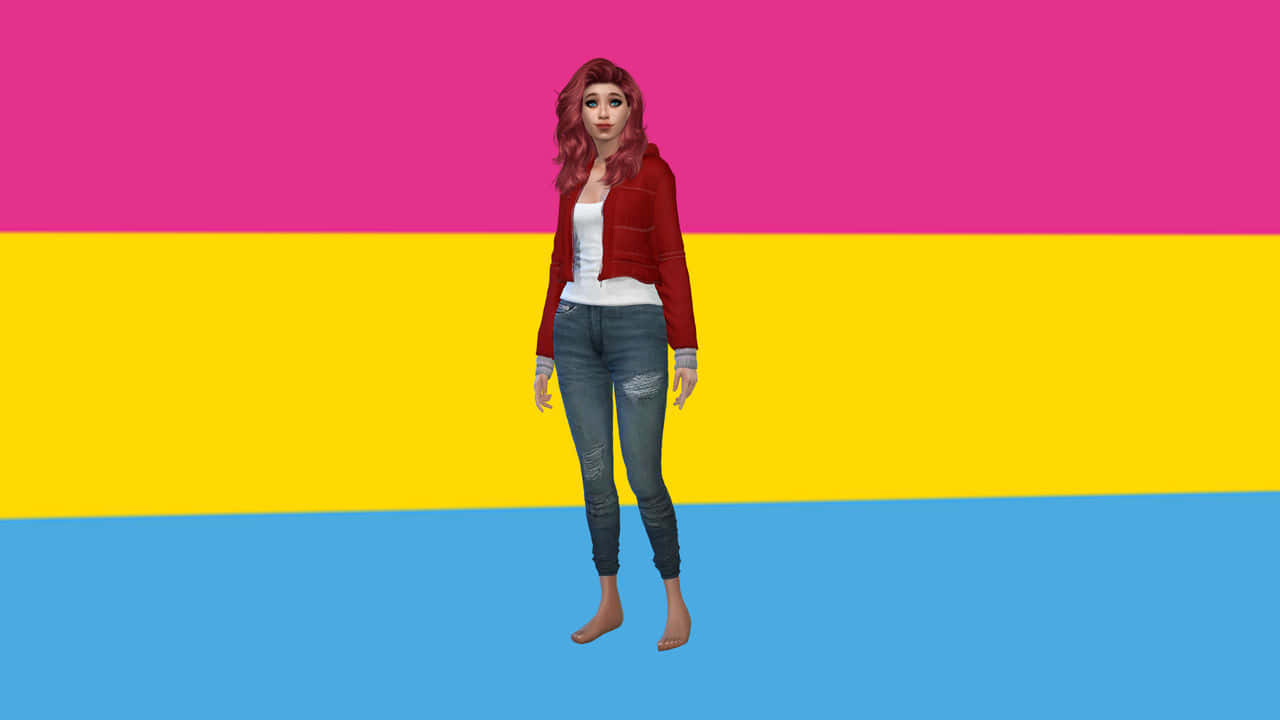 Pink, Yellow, Light-blue The Sims 4 Cas Background
