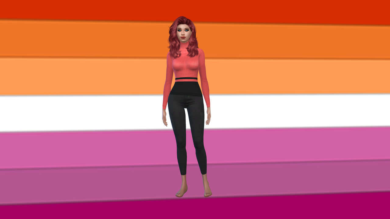 Orange, White, Purple Sims 4 Cas Background