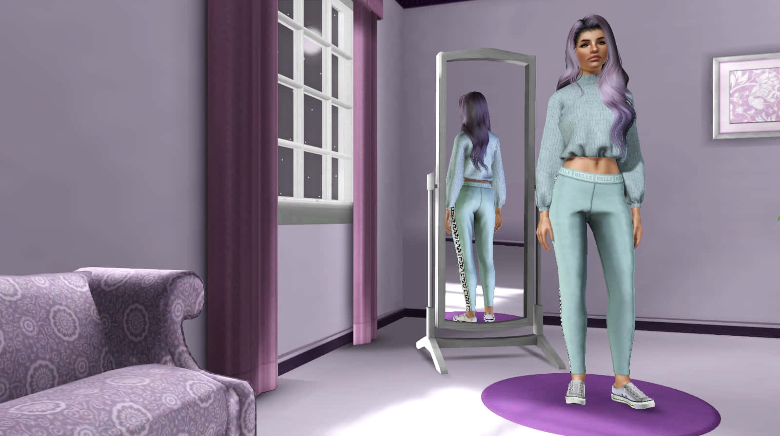 Purple Theme The Sims 4 Cas Background