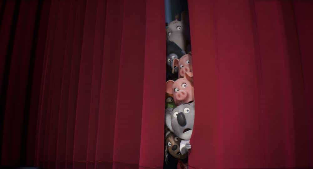 Sing 2 Characters Peeking Wallpaper
