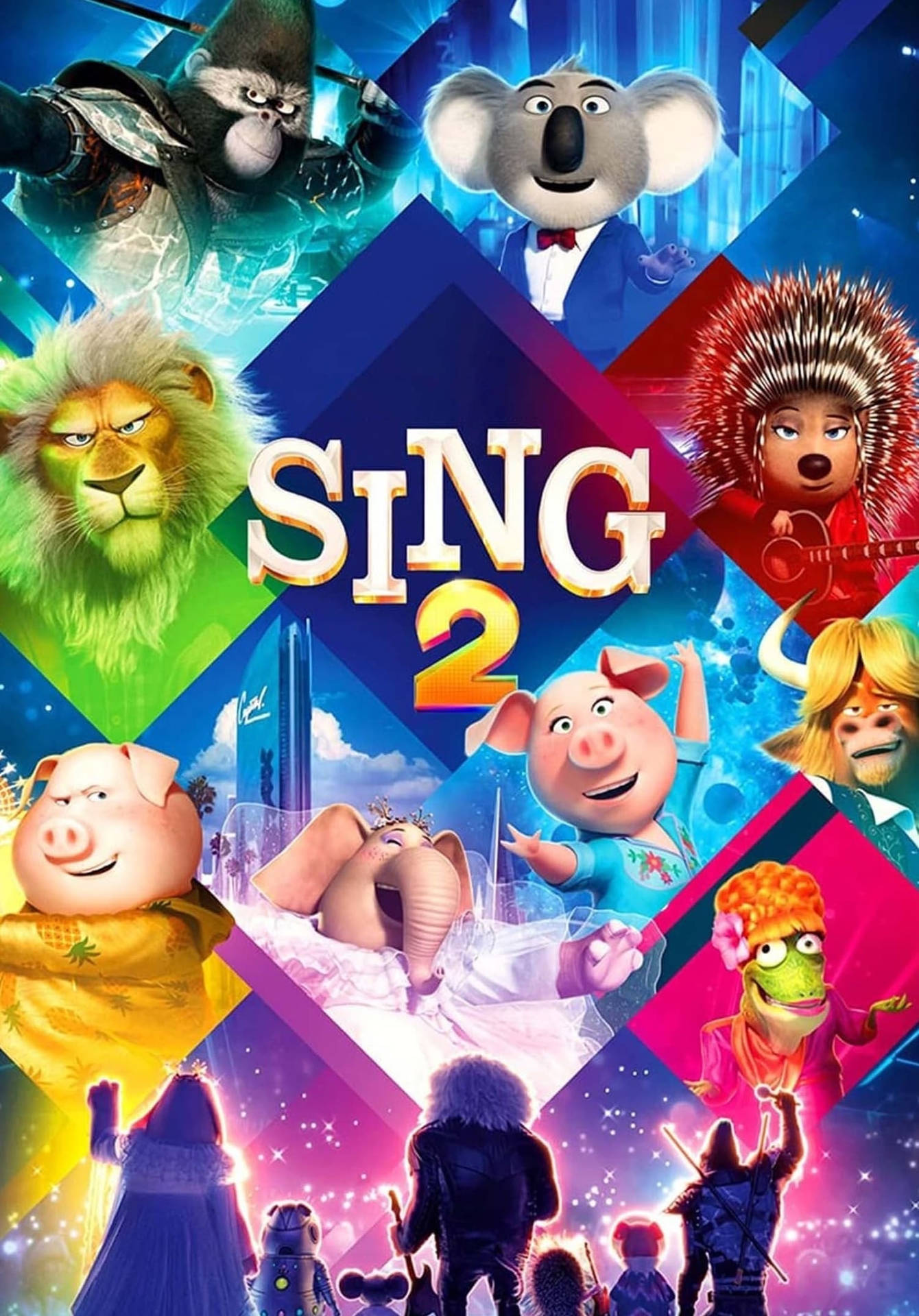 Sing 2 Colorful Promotional Poster Wallpaper