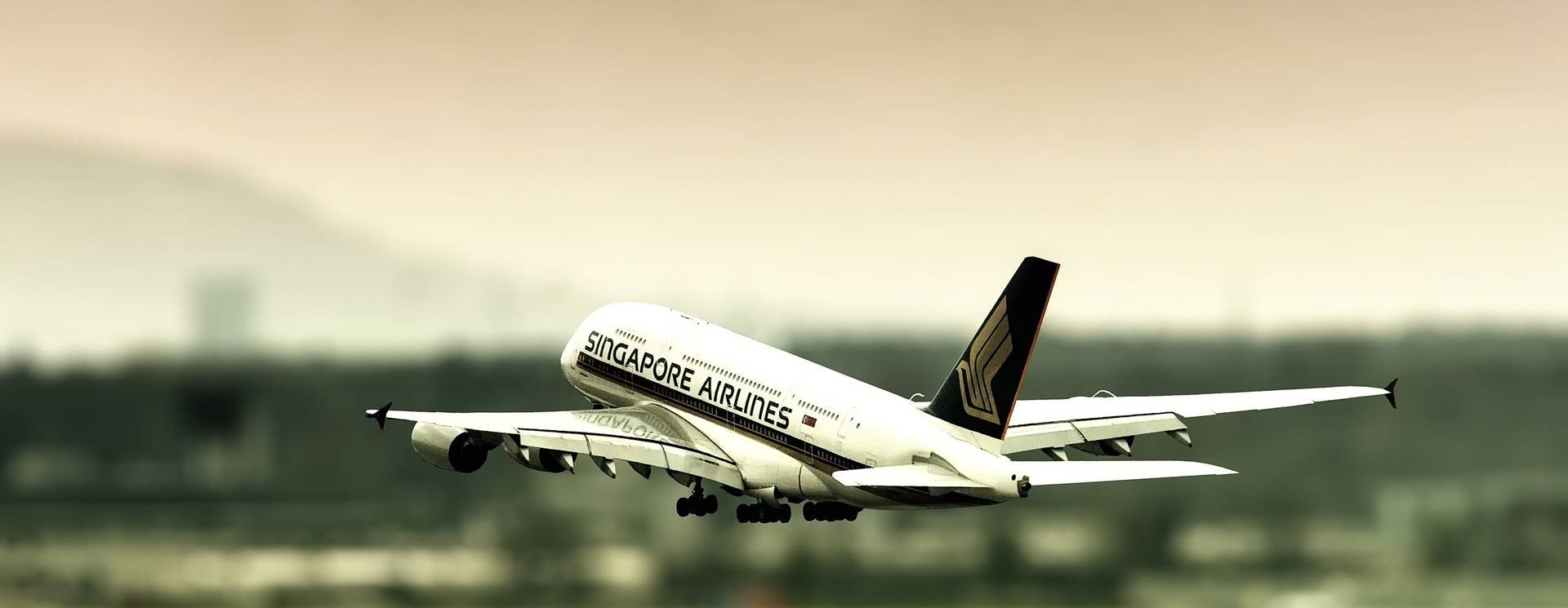 Singapore Airlines Blurry Departed Wallpaper